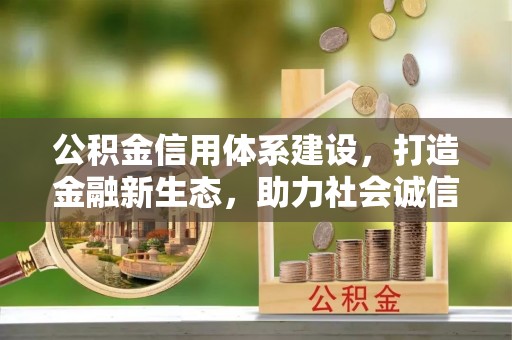 巨鹿公积金信用体系建设，打造金融新生态，助力社会诚信发展