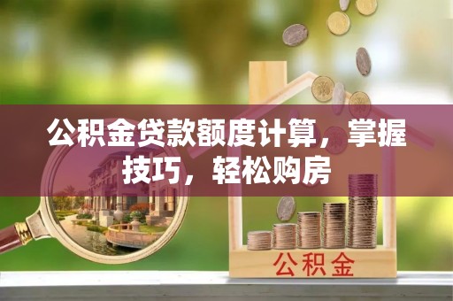 巨鹿公积金贷款额度计算，掌握技巧，轻松购房