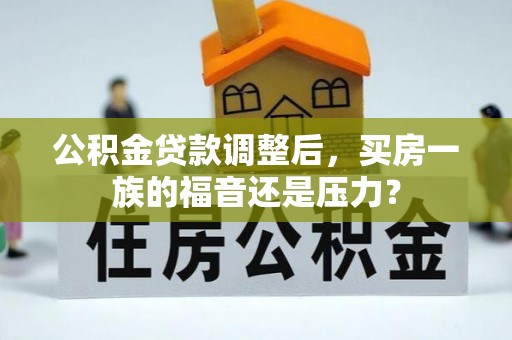 巨鹿公积金贷款调整后，买房一族的福音还是压力？