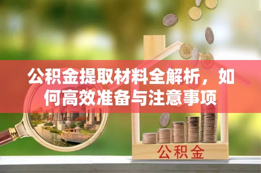 巨鹿公积金提取材料全解析，如何高效准备与注意事项