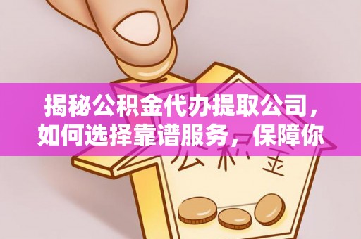 巨鹿揭秘公积金代办提取公司，如何选择靠谱服务，保障你的资金安全