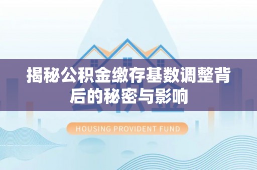巨鹿揭秘公积金缴存基数调整背后的秘密与影响