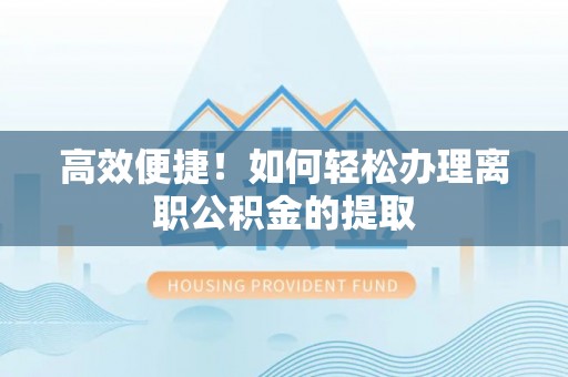 巨鹿高效便捷！如何轻松办理离职公积金的提取
